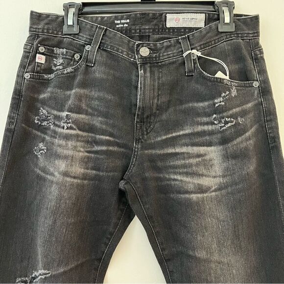 AG Tellis Deconstructed Modern Slim Fit Jeans with Stretch in Black Wash, 29 NWT - Picture 7 of 14
